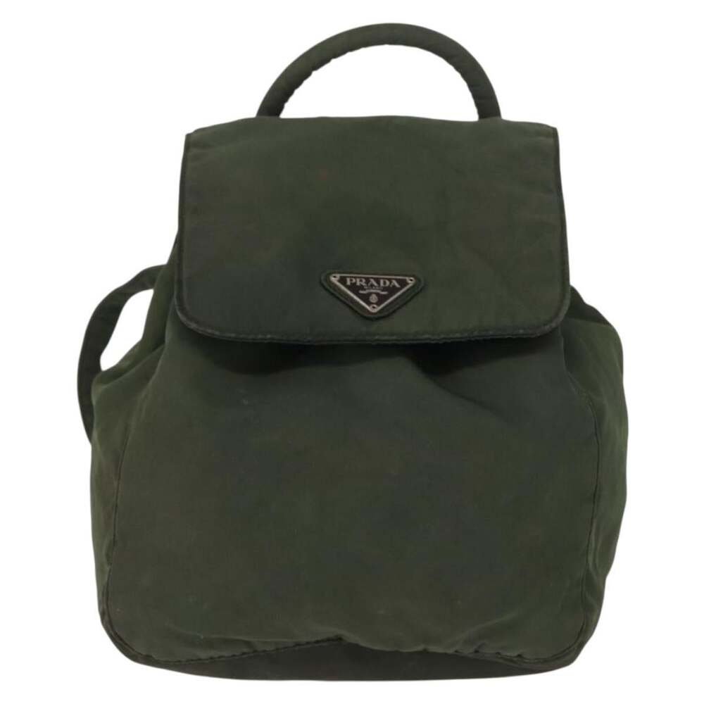Prada Nylon Backpack Khaki Green